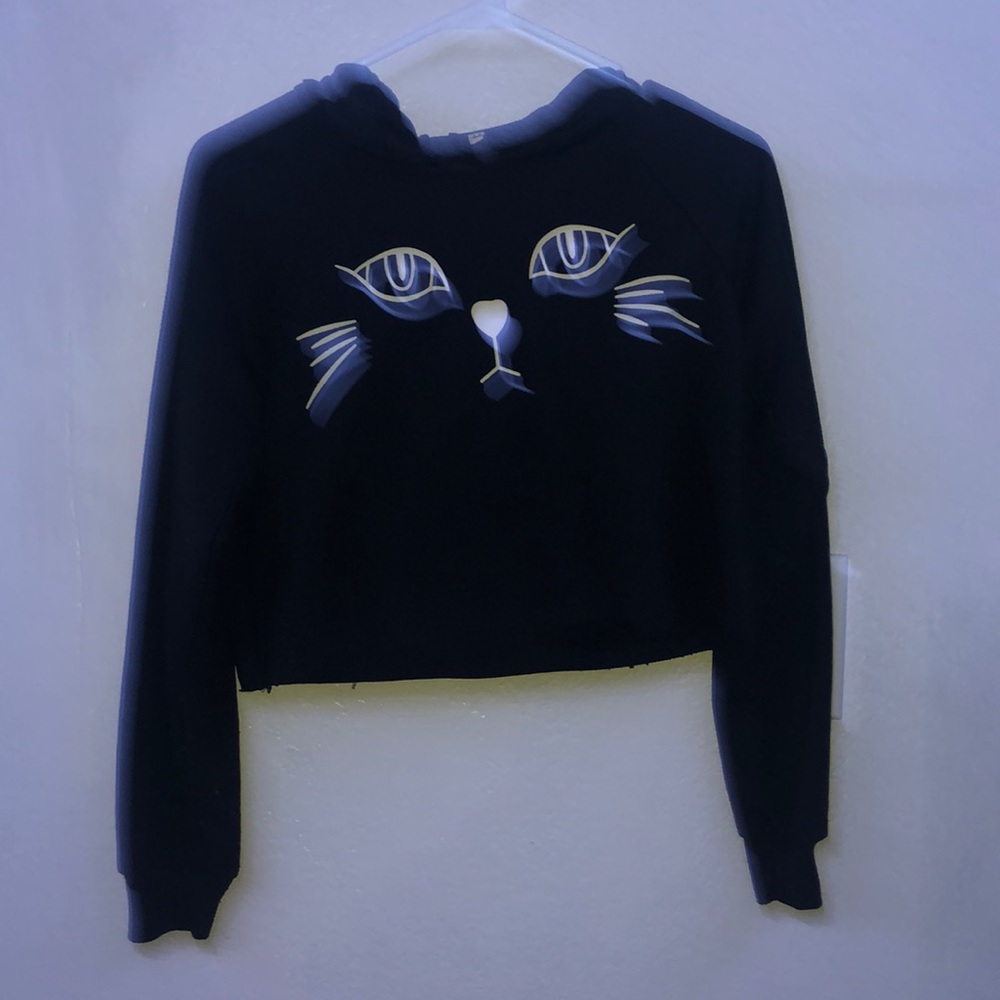 cropped cat sweatshirt